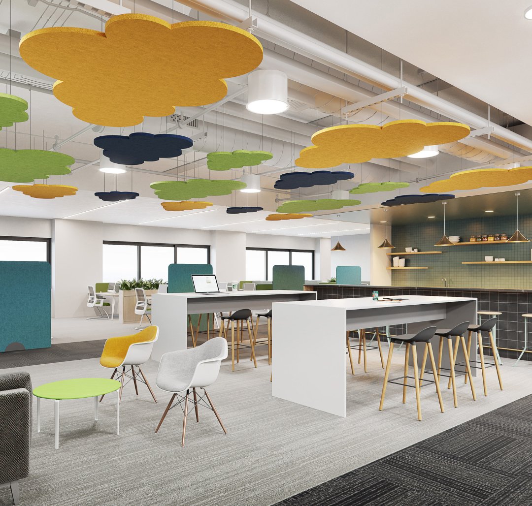 Aurora Acoustic Ceiling Raft - Cloud - Product image