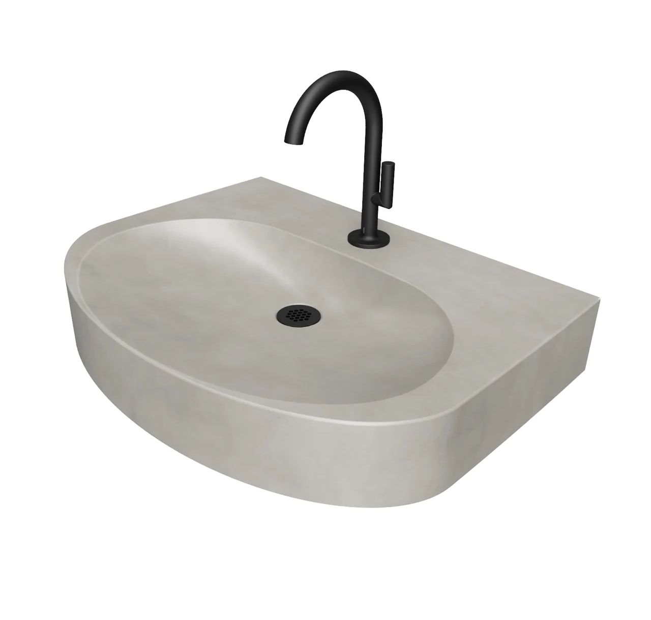 24 in Ellipsa Concrete Sink - Product image