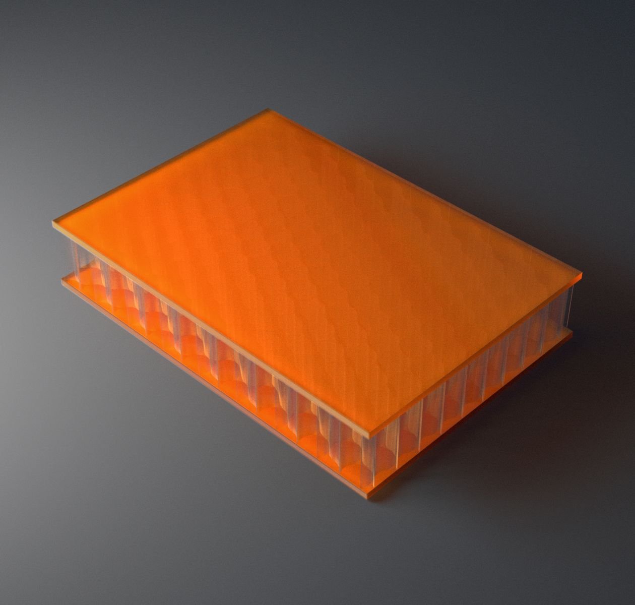 AIR-board UV PMMA satin eco - Orange - Product image